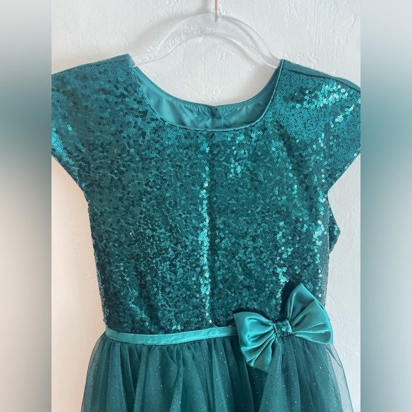 Jona Michelle Green Dress size 12 formal sequin party dress - Picture 6 of 8